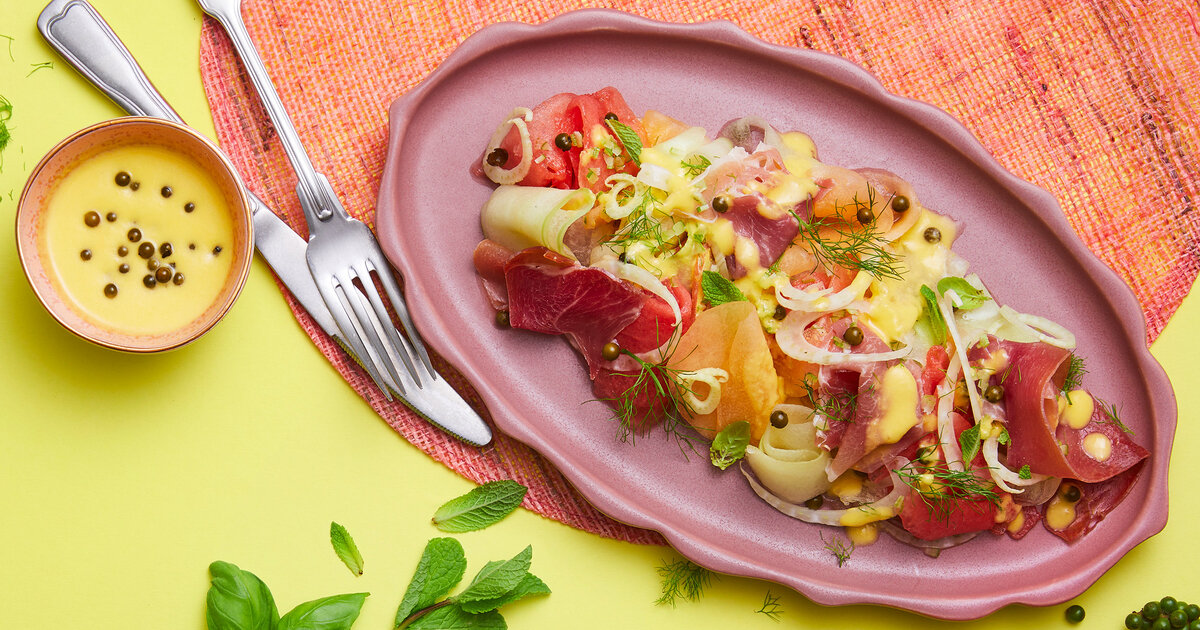Melonen-Gem-se-Carpaccio-mit-Schinken