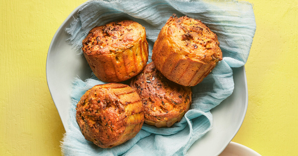 Pikante-Lauch-Schinken-Muffins